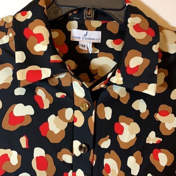 Jude Connally Retro Printed Long Sleeve Shirt, M - Picture 2 of 10